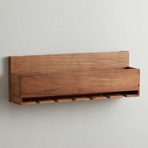 New! Crate and Barrel Wine Bottle and Glass Rack